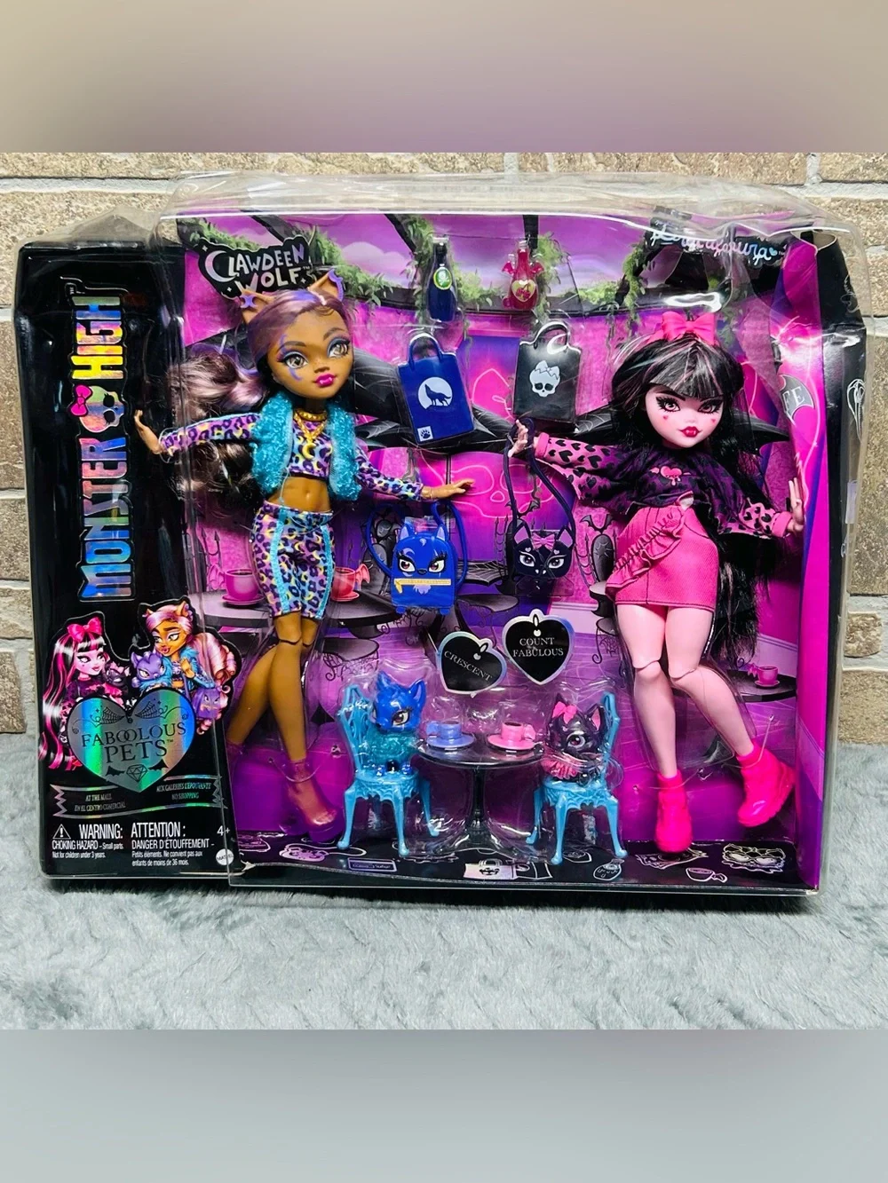 Monster High 2023 Faboolous Pets Clawdeen Wolf and Draculaura
